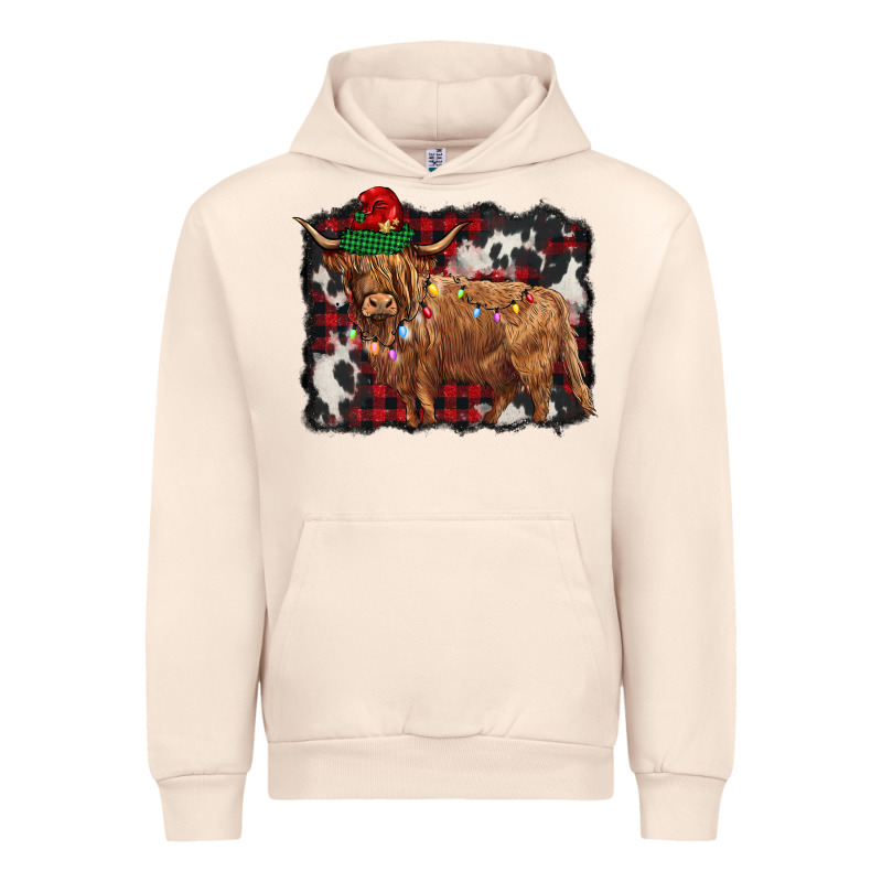 Christmas Highland Cow Urban Hoodie by BarkalooDesign | Teevron