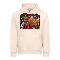 Sandshell christmas highland cow Urban Hoodie - BarkalooDesign