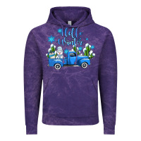 Cloud Purple hello winter with sniwman and  truck Vintage Hoodie - AdoDesignShop