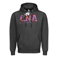 Charcoal Heather valentines day cna Zipper Hoodie - RanaPortraitStore