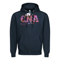 Navy valentines day cna Zipper Hoodie - RanaPortraitStore