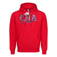 Red valentines day cna Zipper Hoodie - RanaPortraitStore