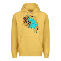 Antique Gold glitter leopard turquoise patch Premium Hoodie - AdoDesignShop