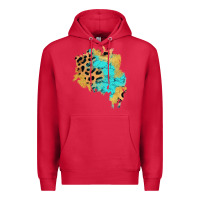 Cardinal glitter leopard turquoise patch Premium Hoodie - AdoDesignShop