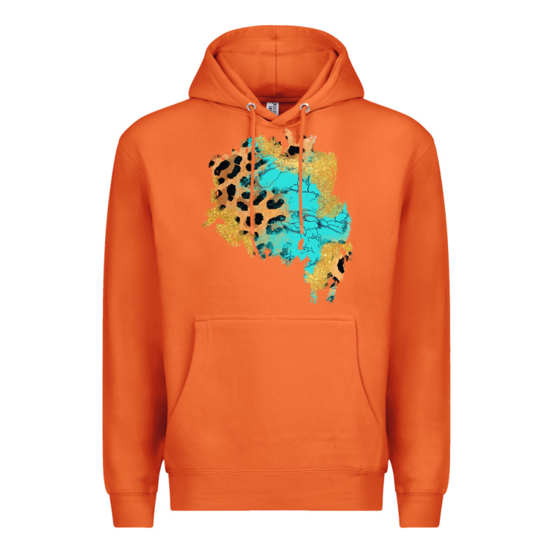 Glitter Leopard Turquoise Patch Premium Hoodie by AdoDesignShop | Teevron