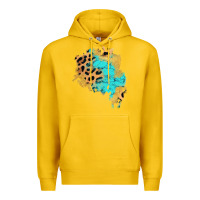 Lemon glitter leopard turquoise patch Premium Hoodie - AdoDesignShop