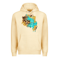 Pina Colada glitter leopard turquoise patch Premium Hoodie - AdoDesignShop