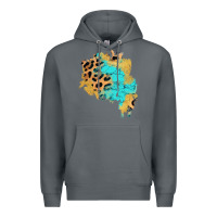 Rock glitter leopard turquoise patch Premium Hoodie - AdoDesignShop