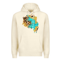 Sandshell glitter leopard turquoise patch Premium Hoodie - AdoDesignShop