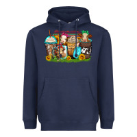 Navy heifers coffee cups Heavyweight Hoodie - Zillion Design Studio