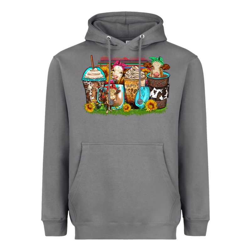 Heifers Coffee Cups Heavyweight Hoodie by Zillion Design Studio | Teevron