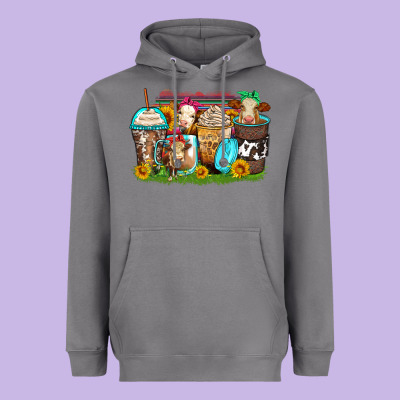 Heifers Coffee Cups Heavyweight Hoodie Designed By Zillion Design Studio