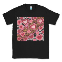 Valentines Day Hearts With Leopard And Cowhide Classic Tee | Teevron