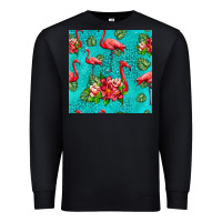 Black flamingo seamless pattern Premium Sweatshirt - HRA Design Shop
