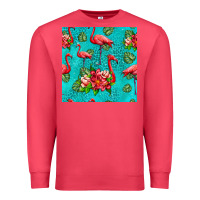 Cardinal flamingo seamless pattern Premium Sweatshirt - HRA Design Shop
