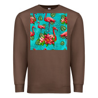 Chestnut flamingo seamless pattern Premium Sweatshirt - HRA Design Shop
