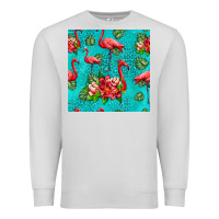 Dove Grey flamingo seamless pattern Premium Sweatshirt - HRA Design Shop