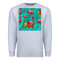 Heather Grey flamingo seamless pattern Premium Sweatshirt - HRA Design Shop