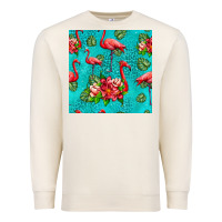 Sandshell flamingo seamless pattern Premium Sweatshirt - HRA Design Shop