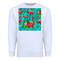 White flamingo seamless pattern Premium Sweatshirt - HRA Design Shop