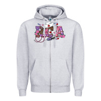 Heather Grey valentines day Zipper Hoodie - RanaPortraitStore