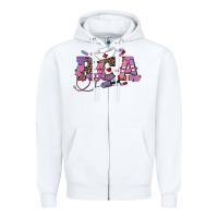 White valentines day Zipper Hoodie - RanaPortraitStore