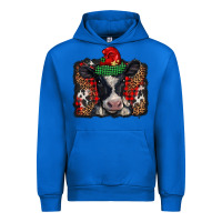 Cobalt christmas black and white baby cow Urban Hoodie - BarkalooDesign