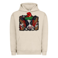 Pigment French Oak christmas black and white baby cow Urban Hoodie - BarkalooDesign