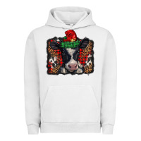 Pigment Lunar Rock christmas black and white baby cow Urban Hoodie - BarkalooDesign
