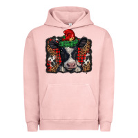 Pigment Salmon christmas black and white baby cow Urban Hoodie - BarkalooDesign