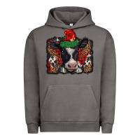 Pigment Tornado christmas black and white baby cow Urban Hoodie - BarkalooDesign