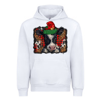 White christmas black and white baby cow Urban Hoodie - BarkalooDesign