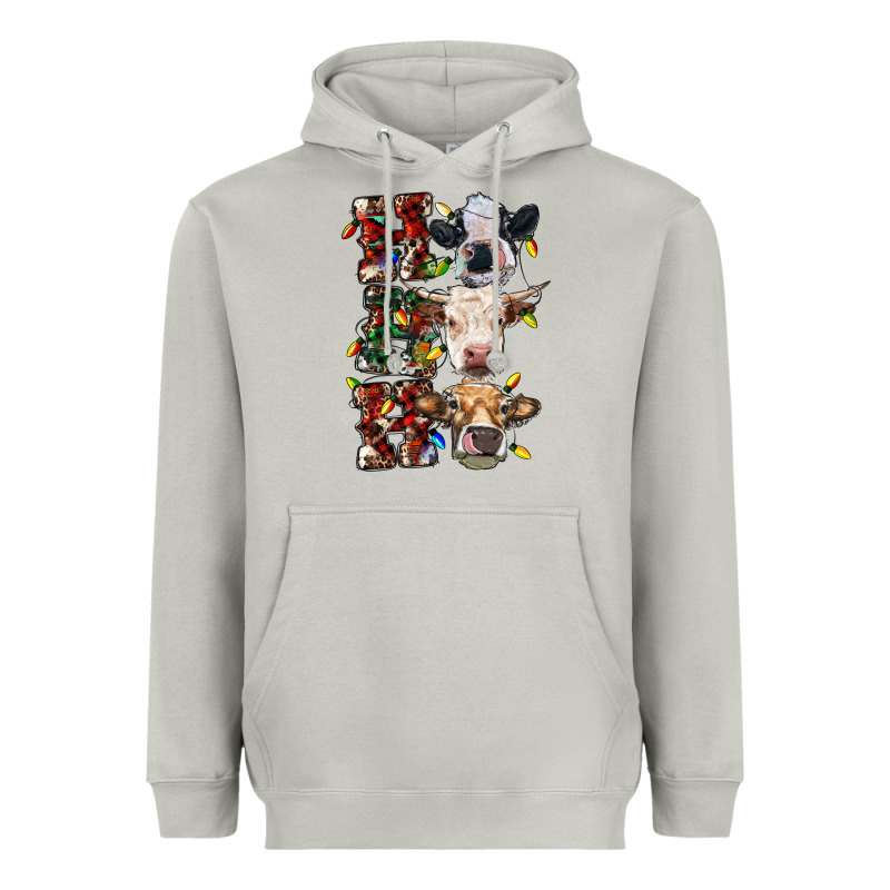 Hohoho Cows Heavyweight Hoodie by RanaPortraitStore | Teevron