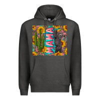Charcoal Heather western mama with baby bear Premium Hoodie - Artiststas