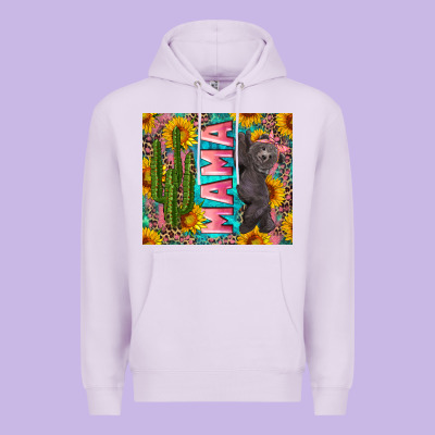 Western Mama With Baby Bear Premium Hoodie Designed By Artiststas