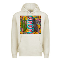 Oatmeal Heather western mama with baby bear Premium Hoodie - Artiststas