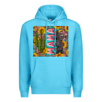 Ocean Blue western mama with baby bear Premium Hoodie - Artiststas