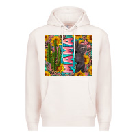 Pale Pink western mama with baby bear Premium Hoodie - Artiststas