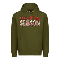 Army Green tis the season with christmas cake Premium Hoodie - AdoDesignShop