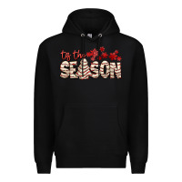 Black tis the season with christmas cake Premium Hoodie - AdoDesignShop