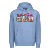 Colony Blue tis the season with christmas cake Premium Hoodie - AdoDesignShop
