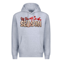 Heather Grey tis the season with christmas cake Premium Hoodie - AdoDesignShop