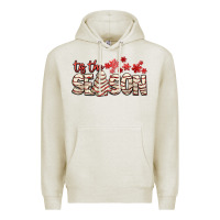 Oatmeal Heather tis the season with christmas cake Premium Hoodie - AdoDesignShop