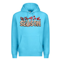 Ocean Blue tis the season with christmas cake Premium Hoodie - AdoDesignShop