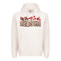 Pale Pink tis the season with christmas cake Premium Hoodie - AdoDesignShop