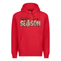 Red tis the season with christmas cake Premium Hoodie - AdoDesignShop