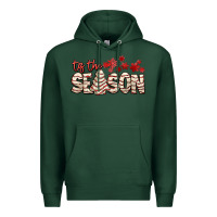 Sports Green tis the season with christmas cake Premium Hoodie - AdoDesignShop