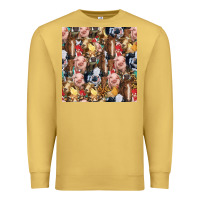 Antique Gold western farm animals seamless pattern Premium Sweatshirt - HRA Design Shop