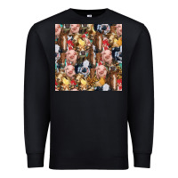 Black western farm animals seamless pattern Premium Sweatshirt - HRA Design Shop