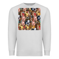 Dove Grey western farm animals seamless pattern Premium Sweatshirt - HRA Design Shop